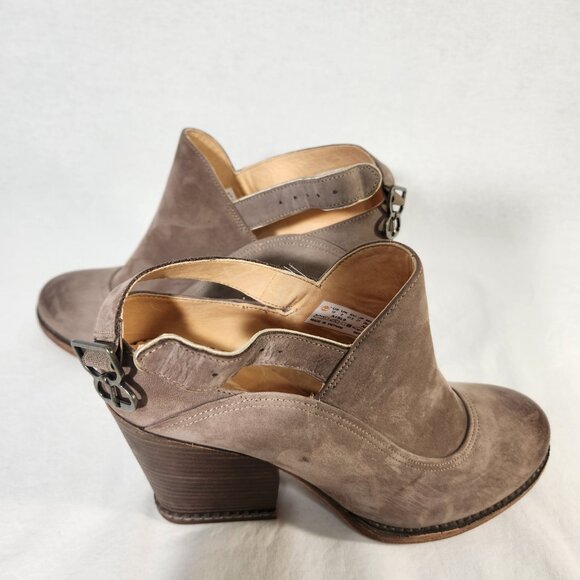 TIMBERLAND Marge Suede Slingback Bootie Taupe Gray Leather Block Heel Size 10. - Picture 8 of 16